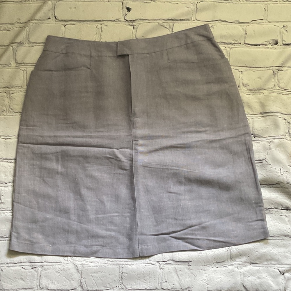 Sigrid Olsen Light Gray Pencil Skirt